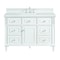 James Martin Vanities 48'' Single Vanity, Bright White w/ 3 CM Arctic Fall Solid Surface Top 424-V48-BW-3AF - alternate 1